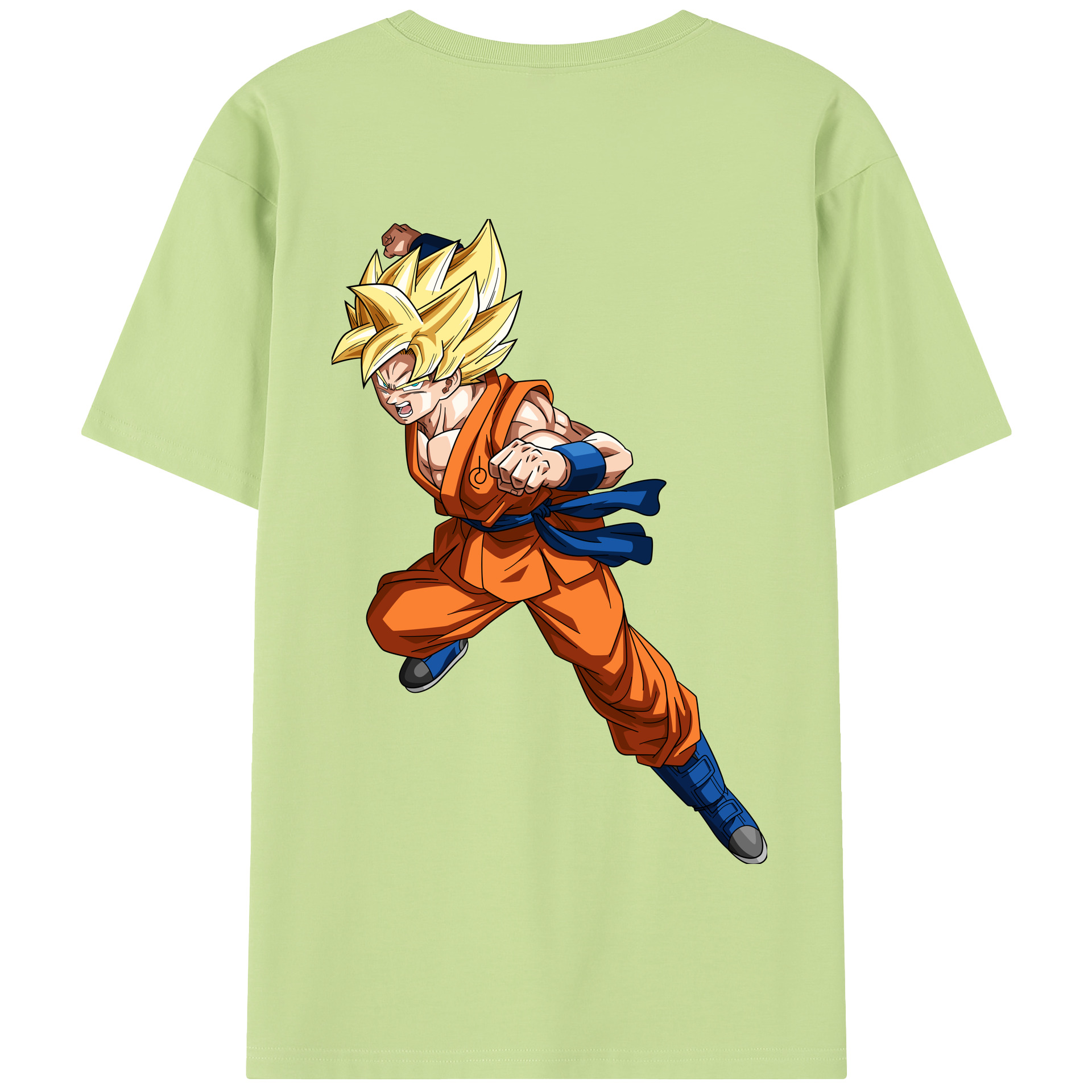 （画像用） ドラゴンボール 孫悟空（そん ごくう）Son Goku カカロット DRAGON BALL Kakarotto 綿100％半袖Tシャツ（背面プリント）